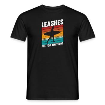 Surfer keine Leine lustiges surfer motif - Männer T-Shirt - Schwarz - Vorne - AI Model Male 178 light (178cm)