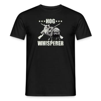 Wildschwein jäger wildschwein jagd flüsterer - Männer T-Shirt - Schwarz - Vorne - AI Model Male 178 light (178cm)