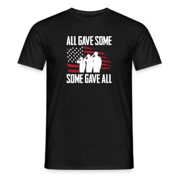 Alle gaben etwas Einige gaben alles USA Flagge Ged - Männer T-Shirt - Schwarz - Vorne - AI Model Male 178 light (178cm)
