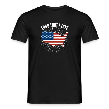 Land, das ich liebe Gedenktag USA Amerika Amerikan - Männer T-Shirt - Schwarz - Vorne - AI Model Male 178 light (178cm)