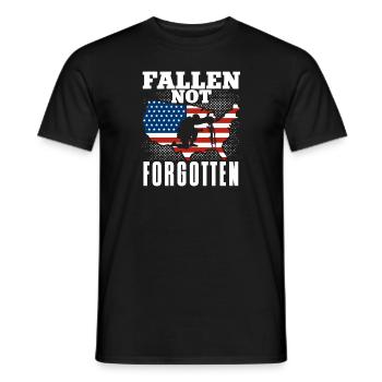 Gefallen nicht vergessen Gedenktag Veteranen Milit - Männer T-Shirt - Schwarz - Vorne - AI Model Male 178 light (178cm)