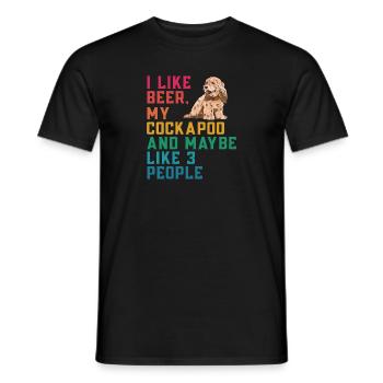 Cockapoo Hund - Männer T-Shirt - Schwarz - Vorne - AI Model Male 178 light (178cm)