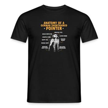 Chien GSP allemand à poil court - T-shirt homme - noir - Devant - AI Model Male 178 light (178cm)