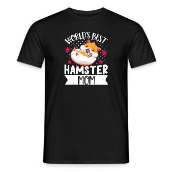 Hamster Mom Muttertag World's Best Hamster Mom Kaw - Männer T-Shirt - Schwarz - Vorne - AI Model Male 178 light (178cm)