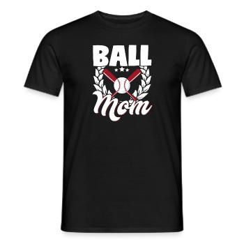 Ball Mom Baseball Softball Mutter Muttertag - Männer T-Shirt - Schwarz - Vorne - AI Model Male 178 light (178cm)