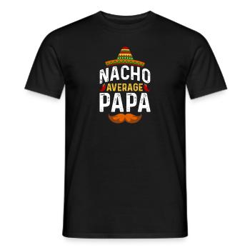 Cinco de Mayo Nacho Average Papa Father Mexican - Men's T-Shirt - black - Front - AI Model Male 178 light (178cm)
