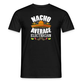 Cinco de Mayo Nacho Average Electrician Mexican - Men's T-Shirt - black - Front - AI Model Male 178 light (178cm)