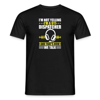 Notrufverteiler spaßiger spruch verteilstelle - Männer T-Shirt - Schwarz - Vorne - AI Model Male 178 light (178cm)