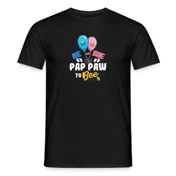 He or She Pap Paw To Bee Best Grandpa Ever Gramps - Men's T-Shirt - black - Front - AI Model Male 178 light (178cm)