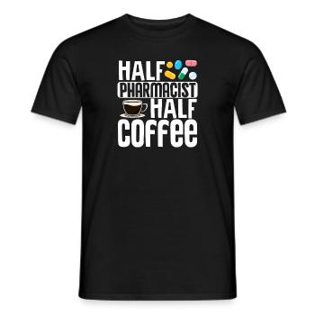 Pharmacist Pharmacy technician Half pharmacist - Men's T-Shirt - black - Front - AI Model Male 178 light (178cm)