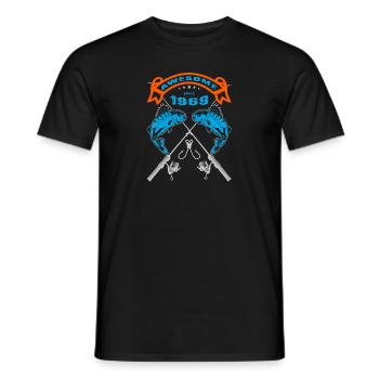 Génial depuis 1969. Ange, Angler Anniversaire - T-shirt homme - noir - Devant - AI Model Male 178 light (178cm)