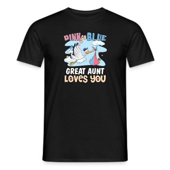 Rose ou bleu La grand-tante tante t’aime mieux - T-shirt homme - noir - Devant - AI Model Male 178 light (178cm)