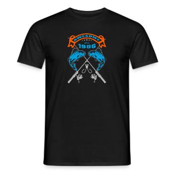 Awesome since 1996. Angel, Angler Geburtstag - Männer T-Shirt - Schwarz - Vorne - AI Model Male 178 light (178cm)