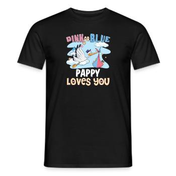 Pink or Blue Pappy t’aime le meilleur papa de tous les temps - T-shirt homme - noir - Devant - AI Model Male 178 light (178cm)