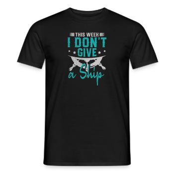 Cette semaine, je ne donne pas l’ancre à un capitaine de navire - T-shirt homme - noir - Devant - AI Model Male 178 light (178cm)