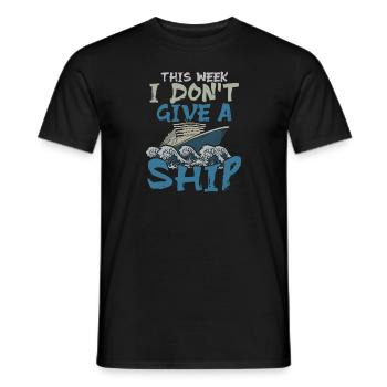 This Week I Dont Give A Ship Captain Anchor - Männer T-Shirt - Schwarz - Vorne - AI Model Male 178 light (178cm)
