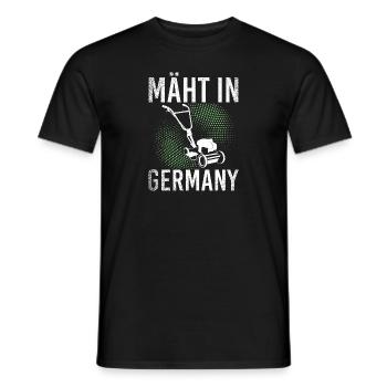 Mäht In Germany Garten Gartenarbeit Rasenmäher - Männer T-Shirt - Schwarz - Vorne - AI Model Male 178 light (178cm)