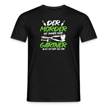 Gärtner Beet Pflanzen Und Blumen Garten Arbeit - Männer T-Shirt - Schwarz - Vorne - AI Model Male 178 light (178cm)