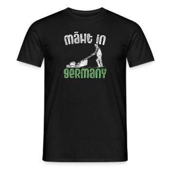 Mäht In Germany Garten Gartenarbeit Rasenmäher - Männer T-Shirt - Schwarz - Vorne - AI Model Male 178 light (178cm)