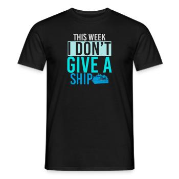 This Week I Dont Give A Ship Captain Anchor - Männer T-Shirt - Schwarz - Vorne - AI Model Male 178 light (178cm)