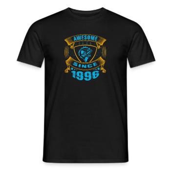 Awesome since 1996. Angel, Angler Geburtstag - Männer T-Shirt - Schwarz - Vorne - AI Model Male 178 light (178cm)