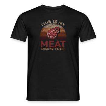 This Is My Meat Smoking Barbecue - Men's T-Shirt - black - Front - AI Model Male 178 light (178cm)