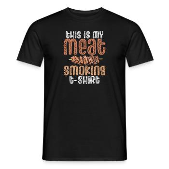 This Is My Meat Smoking Barbecue - Men's T-Shirt - black - Front - AI Model Male 178 light (178cm)