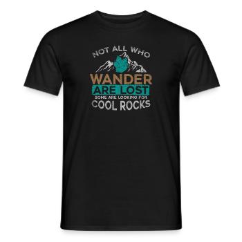 Not All Who Wander Are Lost Some Are Looking - Men's T-Shirt - black - Front - AI Model Male 178 light (178cm)