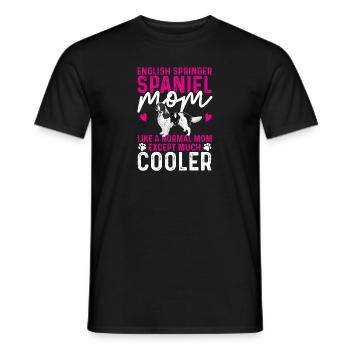 English Springer Spaniel Dog - Men's T-Shirt - black - Front - AI Model Male 178 light (178cm)
