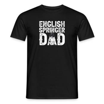 English Springer Spaniel Dog - Men's T-Shirt - black - Front - AI Model Male 178 light (178cm)