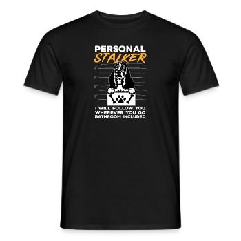 English Springer Spaniel Dog - Men's T-Shirt - black - Front - AI Model Male 178 light (178cm)