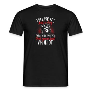 English Springer Spaniel Dog - Men's T-Shirt - black - Front - AI Model Male 178 light (178cm)