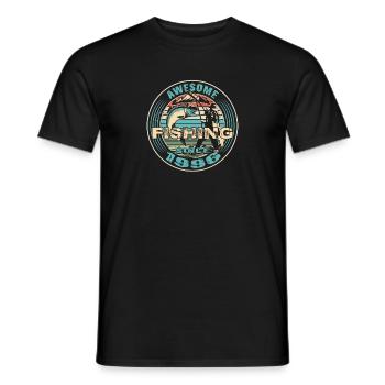 Awesome since 1996. Angel, Angler Geburtstag - Männer T-Shirt - Schwarz - Vorne - AI Model Male 178 light (178cm)