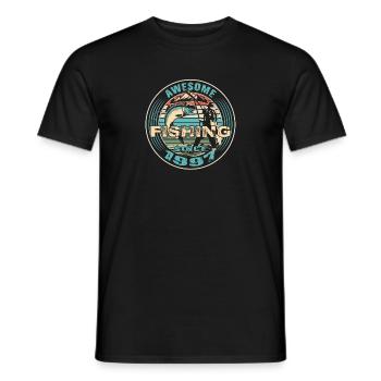 Awesome since 1997. Angel, Angler Geburtstag - Männer T-Shirt - Schwarz - Vorne - AI Model Male 178 light (178cm)