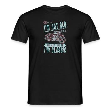 Je ne suis pas vieux, je suis classique. Anniversaire motard 1964 - T-shirt homme - noir - Devant - AI Model Male 178 light (178cm)