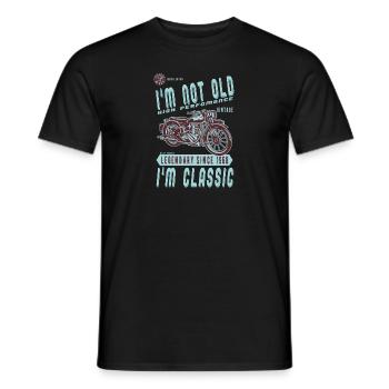 I'm Not Old I'm Classic. Biker Geburtstag 1968 - Männer T-Shirt - Schwarz - Vorne - AI Model Male 178 light (178cm)