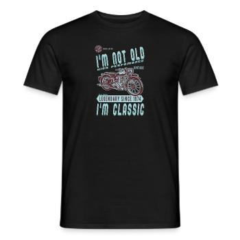 I'm Not Old I'm Classic. Biker Geburtstag 1974 - Männer T-Shirt - Schwarz - Vorne - AI Model Male 178 light (178cm)