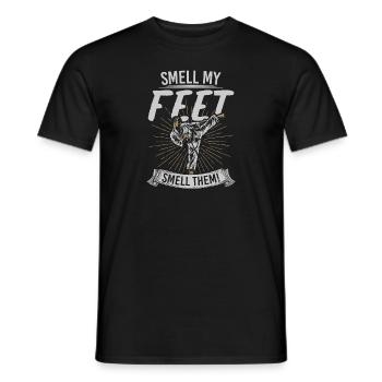 Smell My Feet Smell Them Combat Martial Arts Training - Men's T-Shirt - black - Front - AI Model Male 178 light (178cm)