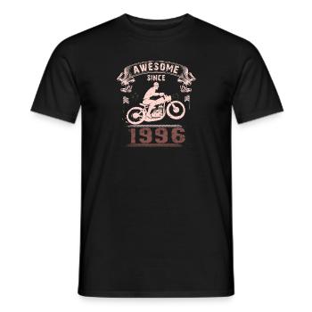 Awesome since 1996, Biker 27. Geburtstag - Männer T-Shirt - Schwarz - Vorne - AI Model Male 178 light (178cm)