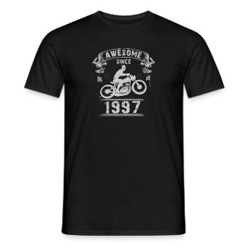 Awesome since 1997, Biker 26. Geburtstag - Männer T-Shirt - Schwarz - Vorne - AI Model Male 178 light (178cm)