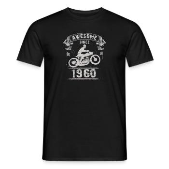 Awesome since 1960, Biker 63. Geburtstag - Männer T-Shirt - Schwarz - Vorne - AI Model Male 178 light (178cm)