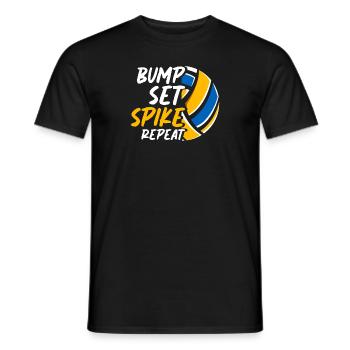 Bump Set Spike Repeat Volleyball Team Training - Männer T-Shirt - Schwarz - Vorne - AI Model Male 178 light (178cm)