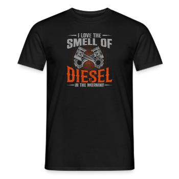 J’adore l’odeur du diesel dans le mécanicien du matin - T-shirt homme - noir - Devant - AI Model Male 178 light (178cm)