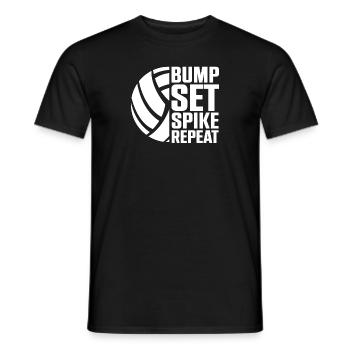 Bump Set Spike Repeat Volleyball Team Training - Männer T-Shirt - Schwarz - Vorne - AI Model Male 178 light (178cm)