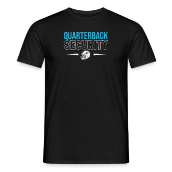 Quarterback Security Lineman Football Stadium - Men's T-Shirt - black - Front - AI Model Male 178 light (178cm)