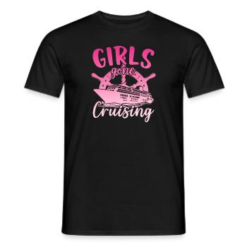 Girls Gone Cruising Cruise Ship Holiday - Men's T-Shirt - black - Front - AI Model Male 178 light (178cm)