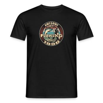 Awesome since 1996. Angel, Angler Geburtstag - Männer T-Shirt - Schwarz - Vorne - AI Model Male 178 light (178cm)