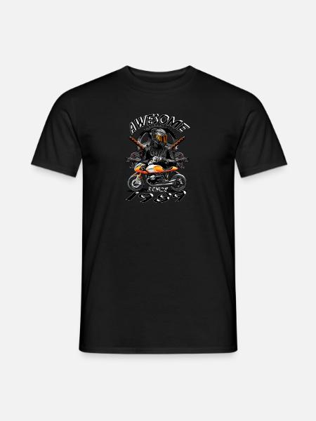 Awesome since 1989, biker's birthday - Men's T-Shirt - black