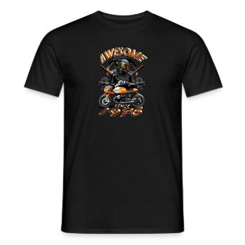 Awesome since 1976, Biker Geburtstag - Männer T-Shirt - Schwarz - Vorne - AI Model Male 178 light (178cm)