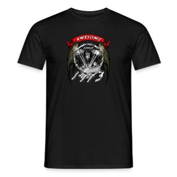 Awesome since 1973, Biker Geburtstag - Männer T-Shirt - Schwarz - Vorne - AI Model Male 178 light (178cm)